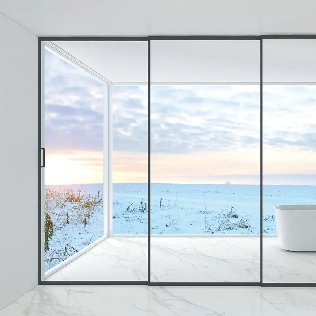 Frame shower door